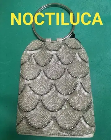 NOCTILUCA 비즈 자수 핸드백 실버 파티 백 결혼식