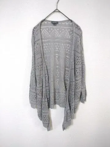 에디 바우어 니트 가디건 여성용 M 그레이 린넨 면 비침 있음