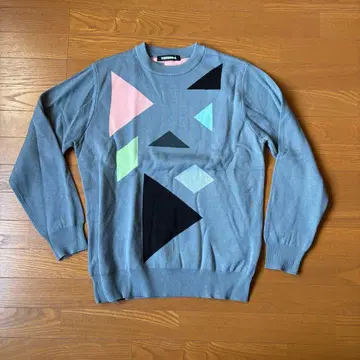 TANGRAM 기하학 패턴 니트 스웨터 L 사이즈