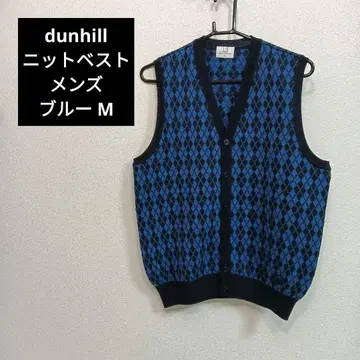 dunhill 니트 베스트 남성용 블루 M