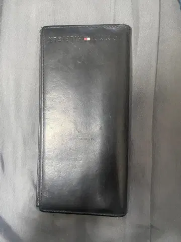 솔리드 실버 블랙 가죽 장지갑