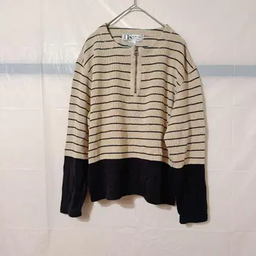 새상품급 NORTON STUDIO 보더 긴팔 상의 [ M ] 베이지