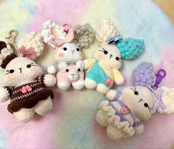 아미구루미 갸루 토끼 키링 세트