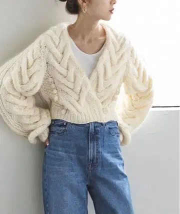 venit NOBLE 별주 핸드 니트 가디건