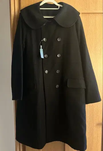 Not Conventional 더블 페이스 울 코트 둥근 카라 리버서블