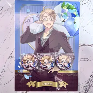 헤타리아 미국 아모카페 발렌타인 캔뱃지