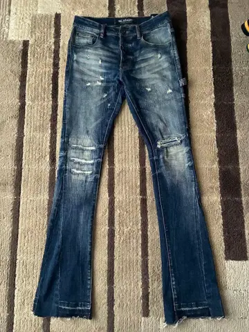 VALABASAS 데미지 가공 플레어 청바지 29인치