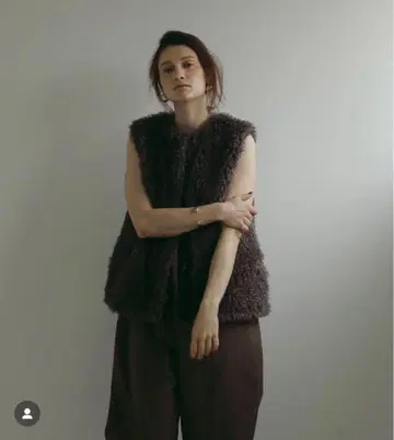 LOHEN 로헨 컬리 퍼 2way 숏 베스트 그레이