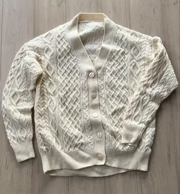 무인양품 케이블 니트 가디건 아이보리 XL