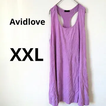 Avidlove [ XXL ] 퍼플 보라색 슬리브리스 원피스 무지