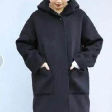 IENA 슈퍼 160 더블 페이스 후드 코트 네이비 38