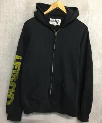 프리 시티 빈티지 가공 맨투맨 지퍼 후드티 블랙 사이즈 L