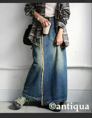 antiqua 데님 랩스커트