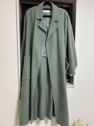 ray BEAMS 그린 롱 코트