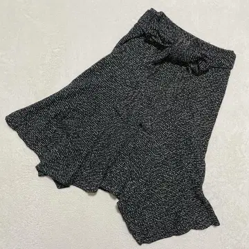 택 포함 새상품 스콧 클럽 트위드 스커트 허리 리본 페미닌 M