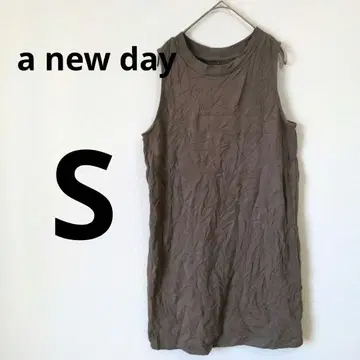 a new day [ S ] 슬리브리스 원피스 브라운 브라운 튜닉