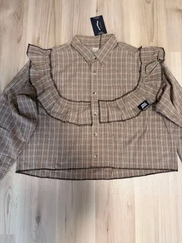 Over Print LL.Bean 프릴 브라운 체크 셔츠