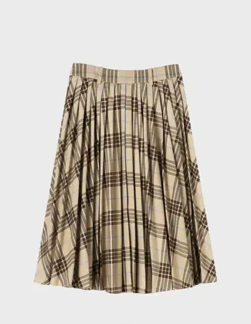 The toe Lyucus Pleats Skirt -check