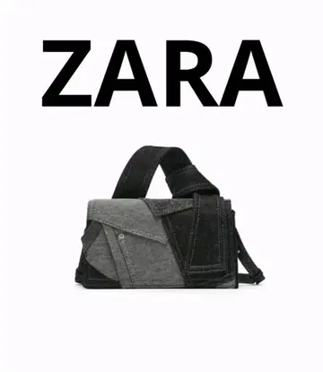 ZARA 미니 핸드백 숄더백 블랙 데님