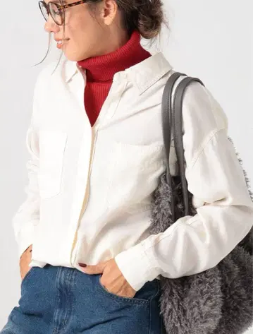 [택 포함] 2way 스탠다드 기모 셔츠