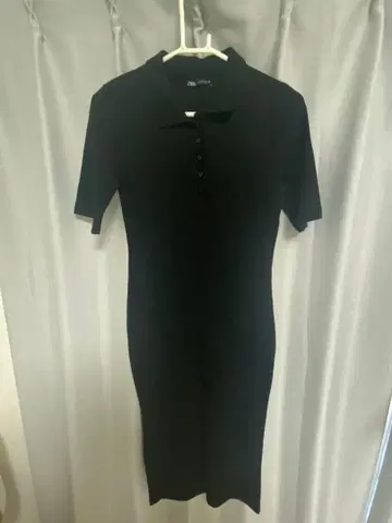 자라 폴로 원피스 블랙 반팔 미사용 새상품