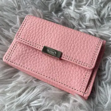 [ 컨디션 최상 ] 와코우 3단 폴더형 지갑 파스텔 핑크