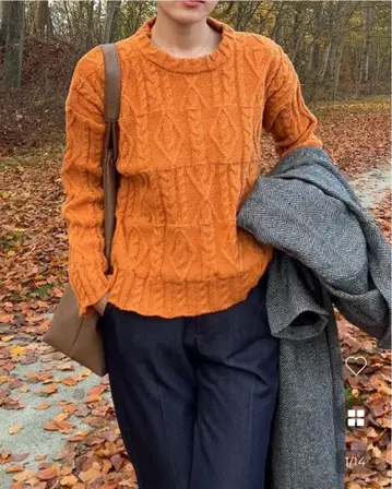 nugu 오버 사이즈 케이블 니트