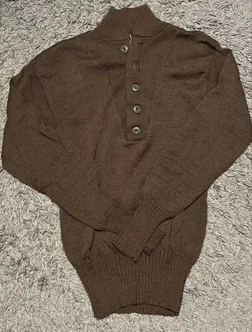 미군 미디엄 5버튼 니트 스웨터 울 100%