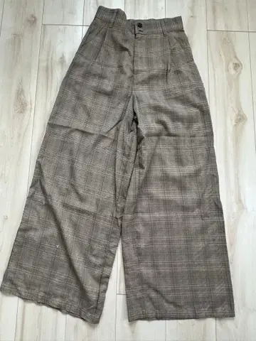 URBAN RESEARCH 체크 무늬 와이드 팬츠 M