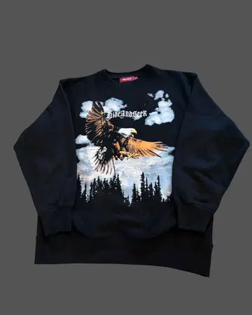 HideAndSeek 독수리 프린트 맨투맨 L 사이즈