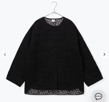 코드 자수 플라워 무늬 안감 퀼트 자켓