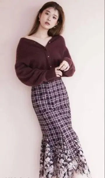 SNIDEL 레이스 머메이드 스커트