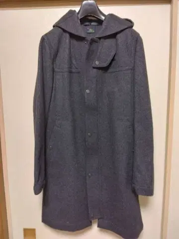 LACOSTE 후드 부착 울 코트 48/3 그레이