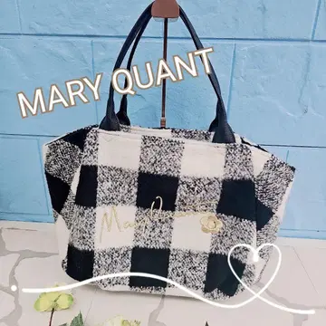 대용량 MARY QUANT 가을/겨울 복슬복슬 따뜻한 토트백 체크