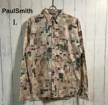 레어 오샤레 Paul Smith 올 패턴 셔츠 베이지