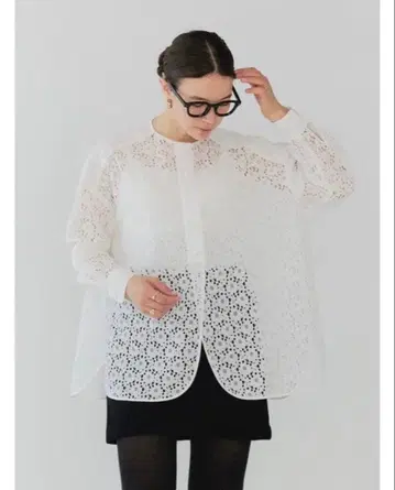 yori 플로키 레이스 셔츠 화이트 2025AW