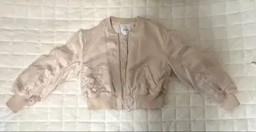 dazzlin 새틴 크롭 봄버 다운 자켓