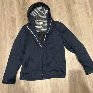 네이비 후드 부착 다운 자켓 사이즈 3