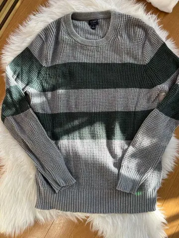 J.CREW 그레이와 그린의 스트라이프 니트 스웨터
