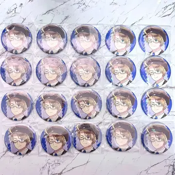 헤타리아 미국 우편 호로그램 캔뱃지