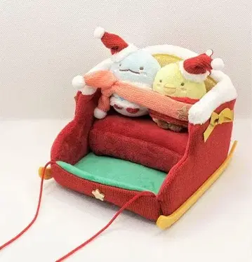 [ 세트 ] 스미코구라시 손바닥 미니 인형 크리스마스 썰매 도마뱀 펭귄?