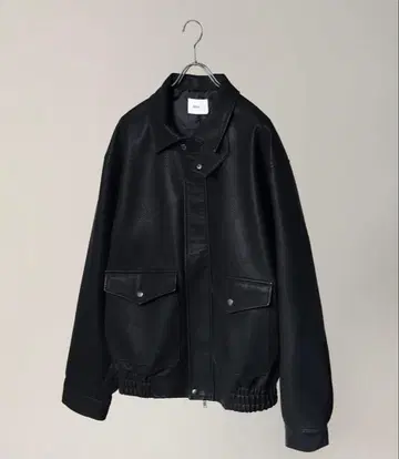 [ 완판템 ] bleme 오버 사이즈 합성 가죽 자켓