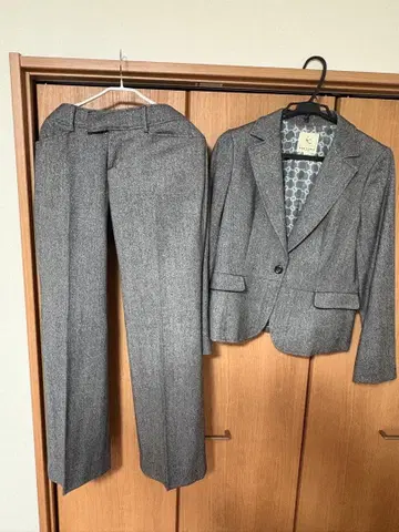 KUMIKYOKU 쿠미쿄쿠 그레이 라메 수트 셋업 사이즈 6