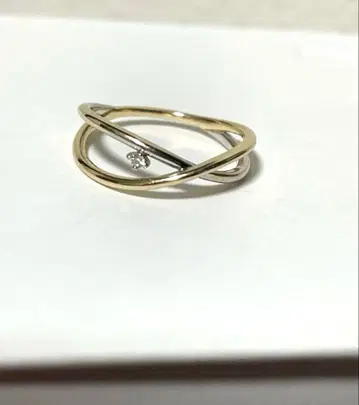 ete K10 다이아 크로스 반지
