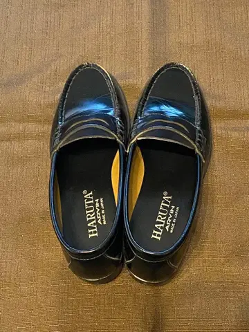 HARUTA 블랙 로퍼 일본제 23cm