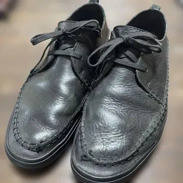 블랙 가죽 캐주얼 슈즈