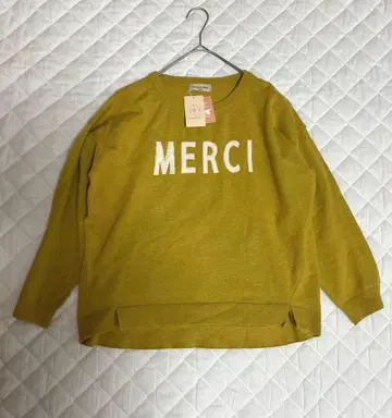 [ 미사용 새상품 ] Samansa Mos2 풀오버 머스타드 계열 워셔블