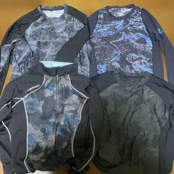 남성용 스포츠 웨어 긴팔 카모플라쥬 언더웨어 4세트