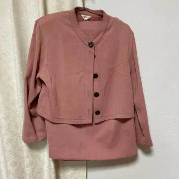 a-Shual 노카라 자켓 44 핑크