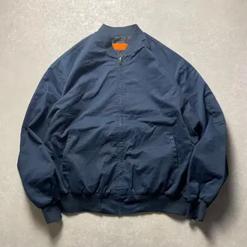 REDKAP 풀 집업 봄버 자켓 네이비 워크 블루종 벌룬 실루엣